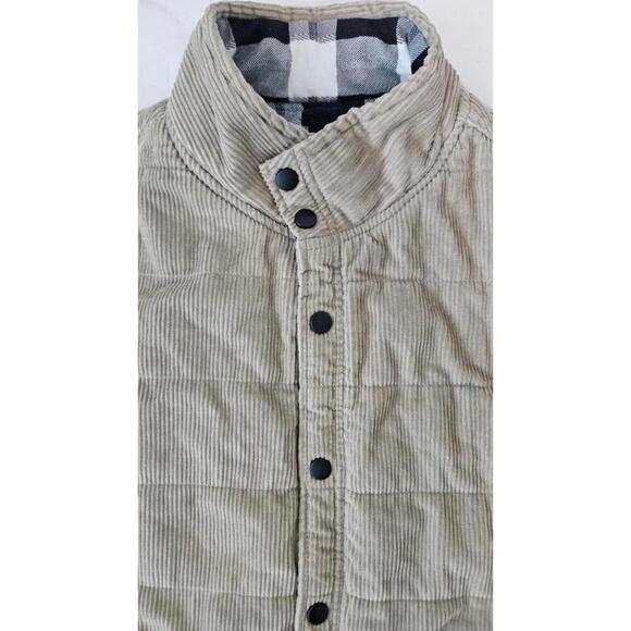Union SEA WA Men's Beige Corduroy Vest with Plaid Lining Size Small - Picture 4 of 8